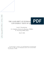 The Lamb Shift of Hydrogen and Low-Energy Tests of Qed