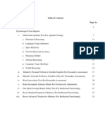 Psychometric Report