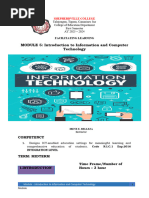 Introduction To Information and Computer Technology