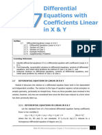 2.7 Differential Equations With Coefficients Linear in X Y - Hand Out