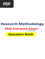 MCQs On Research Methodology