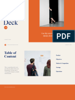 Terracotta Dark Blue Clean and Simple Presentation Pitch Deck Template S10032201