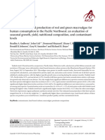 GADBERRY, 2018 Intensive land-based production of red and green macroalgae for human consumption in the Pacific Northwest- an evaluation of seasonal growth, yield, nutritional composition, and contaminant levels