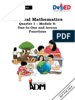 Gen Math11 - Q1 - Mod6 - One-To-One-And-Inverse-Functions - v1-1