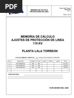 Memoria de Calculo Proteccion Linea 115 KV Lala Rev. C