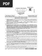 Question Booklet of Language, Paper-1 (25!08!2023, 2nd Sitting)