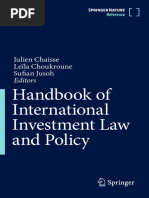 Handbook of International Investment Law and Policy 2021