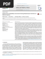 Human Error Probability Assessment During Maintenance - 2018 - Safety and Healt