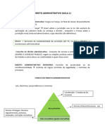 DIREITO ADMINISTRATIVO - Anotações de Aulas Sobre Origem, Conceito e Súmulas de Direito Administrativo