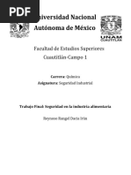 Seguridad en La Industria Alimentaria