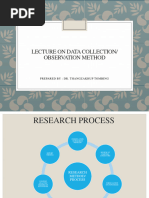 Lecture On Data Collection - Obsevation Method