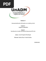 Módulo 15 - Internacionalización Del Derecho en Su Ámbito Privado Unidad 1