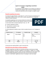 III - Spectroscopie de Résonance Magnétique Nucléaire RMN: Propriétés Magnétiques Des Noyaux