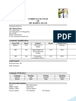 Curriculum Vitae OF Md. Rabiul Islam: Mailing Address