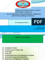 Ecology and Systematic Zoology Advanced Animal Ecology