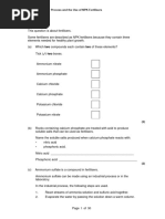 10.4 The Haber Process and The Use of NPK Fertilisers QP