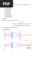 Focal Length of A Convex Mirror Using Convex Lens 1