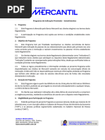 Regulamento Programa de Indicacao Premiada Banco Mercantil