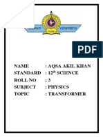 Physic Practical Project - Transformer