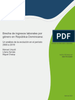 Brecha de Ingresos Laborales Por Genero en Republica Dominicana Un Analisis de La Evolucion en El Periodo 2000 A 2019