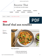 Boeuf Thaï Aux Nouilles - Recette Thai