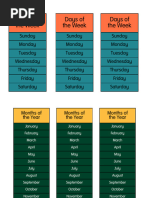 Days of The Week