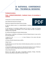 Technical Sessions and Valedictory Session Script