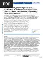 From Pseudohypoparathyroidism To Inactivating PTH/PTHRP Signalling Disorder (Ippsd), A Novel Classification Proposed by The Europhp Network