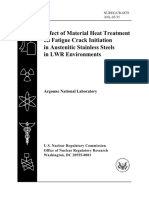 Effect of Material Heat Treatment On Fatigue Crack Initiation in Austenitic Stainless Steels in LWR Environments