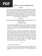 El Campo Eléctrico y Líneas Equipotenciales Informe Personal