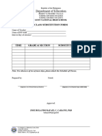 Class Substitution Form