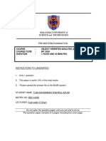 Pre-MidTerm Exam - BIT 2034 - OOAD