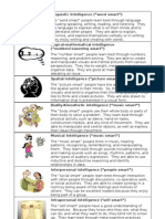 Multiple Intelligences Activity