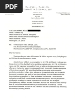 Clark Defense Letter To ODNI