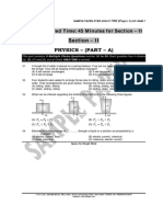 Ftre 2022 8th p1 Sample Paper Phy