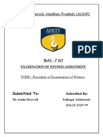 Examination of Witness Assignment by Tathagat Adalatwale