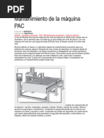 Mantenimiento de La Máquina PAC