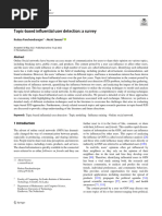 Topic-Based in Uential User Detection: A Survey: Rrubaa Panchendrarajan Akrati Saxena