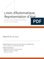 Cours D'automatique, Représentation D'état Partie I