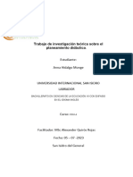 Trabajo de Investigación Teórica Sobre El Planeamiento Didáctico