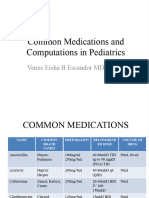 Common Medications and Computations in Pediatrics 1