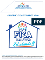 Caderno de Atividades #08: Secretaria Municipal de Educação e Ensino Integral