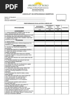 Checklist On Intravenous Insertion 1.1