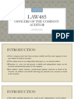 LAW485 Officers of The Company - Auditor