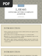 LAW485 Officers of The Company - Auditor