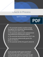 Check-In, Check-Out and Bell Service Checklist