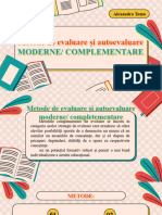 Metode de Evaluare Și Autoevaluare Moderne - Complementare