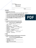 English Final Test (Level 3)