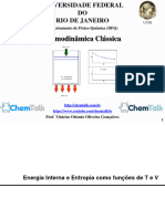 Entalpia, Entropia e Energia Interna Com Relações de Maxwell + O Estado de Gás Ideal - Termodinâmica Clássica (P)