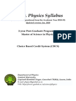 MSC in Physics (CBCS-CO-2019)